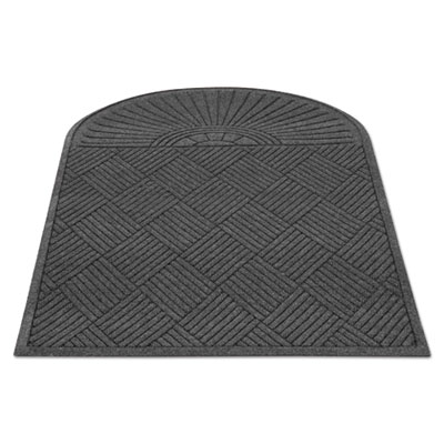 Guardian EcoGuard Diamond Floor Mats, Rectangular with Single Fan, Charcoal Gray Carpeted Surface, 72" x 36" (EGDSF030604)