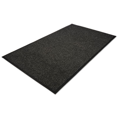 Guardian Golden Series Dual Rib Indoor Wiper Mats, Rectangular, Charcoal Gray Carpeted Surface, 48" x 72" (64040630)