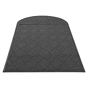 Guardian EcoGuard Diamond Floor Mats, Rectangular with Single Fan, Charcoal Gray Carpeted Surface, 96" x 48" (EGDSF040804)