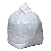 Earthsense Commercial Linear-Low-Density Recycled Tall Kitchen Bags, Open-Face, 13 gal, 24" x 33", White, 15 Bags/Roll, 10 Rolls/Box (RNW1K150V)