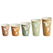 Eco-Products World Art Renewable and Compostable Hot Cups, 8 oz, Plum, 50/Pack, 10 Pack/Carton (EPBHC8WAPKCT)