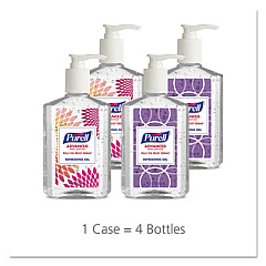 PURELL ADVANCED REFRESHING GEL HAND SANITIZER, CLEAN SCENT, 8 OZ PUMP BOTTLE 24/CARTON (965206ECDECO)