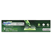 Swiffer Sweep + Vac Starter Kit with 8 Dry Cloths, 10" Cleaning Path, Green/Silver (92705KT)
