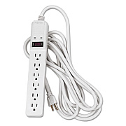 Fellowes Basic Home/Office Surge Protector, 6 Outlets, 15 ft Cord, 450 Joules, Platinum (99036)