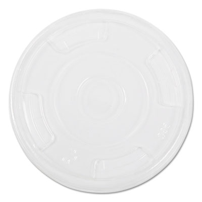 NatureHouse Compostable Cold Cup Lids, Flat, For 10, 12, 16oz Cups, Clear, 1000/carton (FK09)