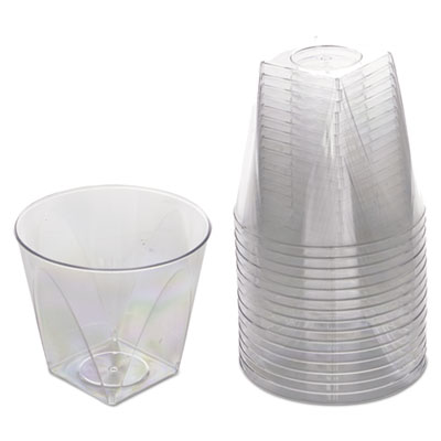 WNA Milan Tumblers, 9 Oz, Plastic, Clear, 16 Tumblers/bag, 15 Bags/carton (RSMT91516CT)