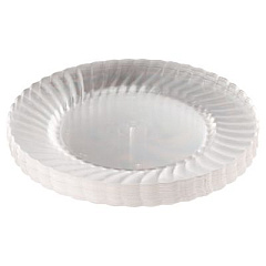 WNA Classicware Plastic Plates, 9" dia, Clear, 12/Pack, 15 Packs/Carton (RSCW91512)