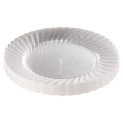 WNA Classicware Plastic Plates, 9" dia, Clear, 12/Pack, 15 Packs/Carton (RSCW91512)