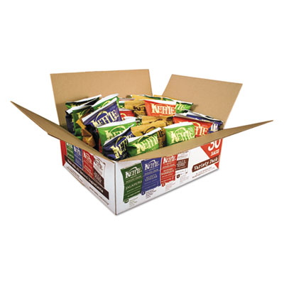 Kettle Brand Potato Chips, Assorted Flavors, 1.5 oz Bag, 30/Carton (12592)