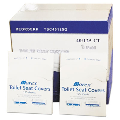GEN QUARTER-FOLD TOILET SEAT COVERS, WHITE, 14.5 X 16.5, 5,000/CARTON (GENTSC40125Q)