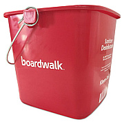 Boardwalk Sanitizing Bucket, 6 qt, Red, Plastic (BWKKP196RD)