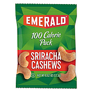 Emerald 100 Calorie Pack Nuts, Sriracha Cashews, 0.62 oz Pack, 7/Box (33825)