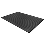 Guardian Air Step Anti-Fatigue Mat, Rectangular, Black Ribbed Surface, 24" x 36" (24020302)