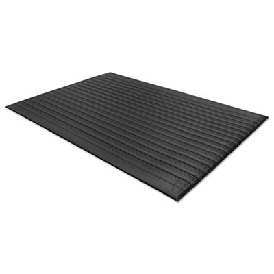 Guardian Air Step Anti-Fatigue Mat, Rectangular, Black Ribbed Surface, 24" x 36" (24020302)