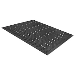 Guardian Free Flow Comfort Utility Floor Mat, 36" x 48", Black Non-Slip Vented Surface (34030401)