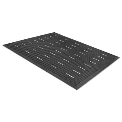 Guardian Free Flow Comfort Utility Floor Mat, 36" x 48", Black Non-Slip Vented Surface (34030401)