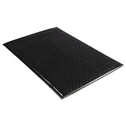 Guardian Soft Step Supreme Anti-Fatigue Floor Mat, Rectangular, Black Cross-Hatch Embossed Surface, 24" x 36" (24020301DIAM)