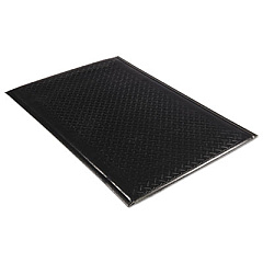 Guardian Soft Step Supreme Anti-Fatigue Floor Mat, Rectangular, Black Cross-Hatch Embossed Surface, 24" x 36" (24020301DIAM)