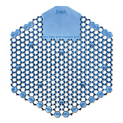 Fresh Products Wave 3D Urinal Deodorizer Screen, Wintergreen Scent, Blue, 10/Box, 6 Boxes/Carton (3WDS60WIN)