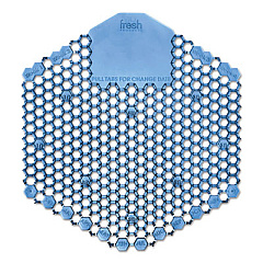 Fresh Products Wave 3D Urinal Deodorizer Screen, Wintergreen Scent, Blue, 10/Box, 6 Boxes/Carton (3WDS60WIN)