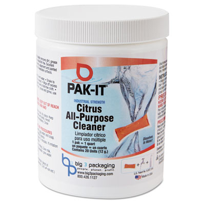 Citrus All-Purpose Cleaner, Citrus Scent, 20 PAK-ITs/Jar,12 Jars/Carton (5784202240CT)