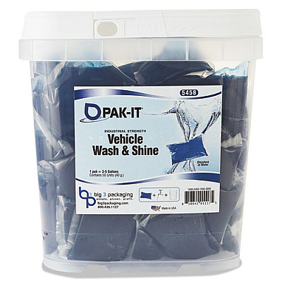 VEHICLE WASH AND SHINE, BLUE, 50 PAK-ITS/TUB (545820003200)