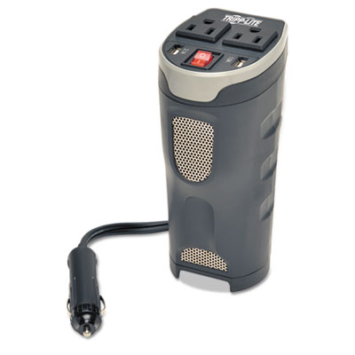 Tripp Lite PowerVerter Ultra-Compact Car Inverter, 200W, 2 Outlets, 2 USB Charging Ports (PV200CUSB)