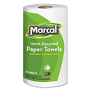 Marcal 100% Premium Recycled Kitchen Roll Towels, 2-Ply, 8.8 x 11, 210 Sheets, 12 Rolls/Carton (6210)