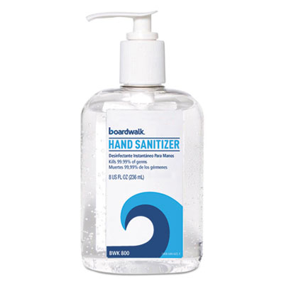 Boardwalk GEL HAND SANITIZER, LEMON SCENT, 8 OZ PUMP BOTTLE, 12/CARTON (BWK800)