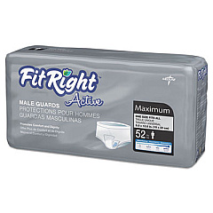 Medline FitRight Active Male Guards, 6" x 11", White, 52/Pack (MSCMG02)