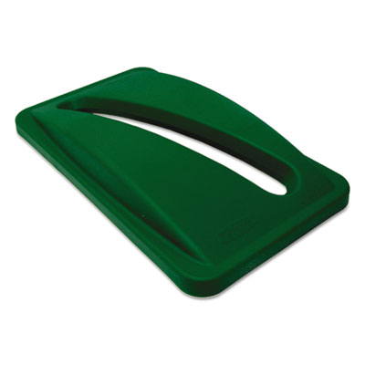 Rubbermaid Commercial SLIM JIM PAPER RECYCLING TOP, 20.38W X 11.38D X 2.75H, GREEN (270388GR)