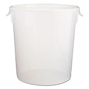 Rubbermaid Commercial Round Storage Containers, Clear, 22qt, 13 1/8"dia X 14"h, Polypropylene,6/crtn (572824CLECT)