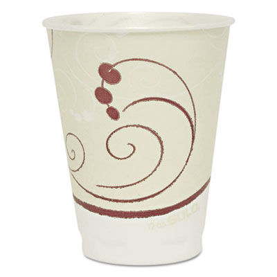 Dart Trophy Plus Dual Temperature Insulated Cups in Symphony Design, Beige, 12 oz, 50/Pack (OFX12NJ802PK)