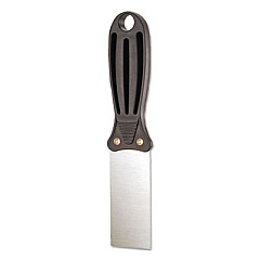 TOLCO Putty Knife, 1.5" Wide, Carbon Steel Blade, Flexible Handle, Black/Silver, 24/Carton (280106)