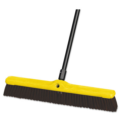 Rubbermaid Commercial Heavy Duty Floor Sweep, 24" X 3", Maroon, Polypropylene, 12/carton (9B17MARDZ)