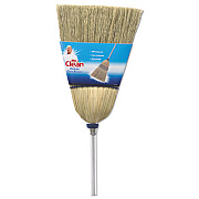 Mr. Clean Deluxe Corn Broom, Corn Bristles, 55" Overall Length, White (441382)