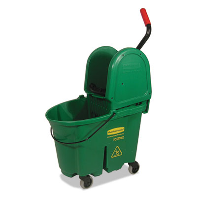 Rubbermaid Commercial Wavebrake Bucket/wringer Combos, 35 Qt, Green (757888GRE)