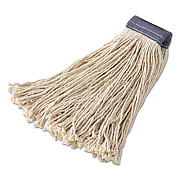 Rubbermaid Commercial Premium Cut-End Cotton Mop, White, 20 Oz, 5" Blue Headband, 12/carton (F157)