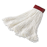 Rubbermaid Commercial Super Stitch Rayon Mop Heads, White, Large, 6/Carton (D453WHI)
