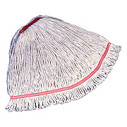 Rubbermaid Commercial Swinger Loop Shrinkless Mop Heads, Cotton/Synthetic, White, Large, 6/Carton (C213WHI)