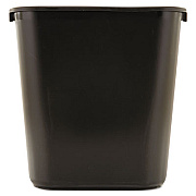 Rubbermaid Commercial Deskside Plastic Wastebasket, 7 gal, Plastic, Black (295600BK)