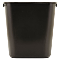 Rubbermaid Commercial Deskside Plastic Wastebasket, 7 gal, Plastic, Black (295600BK)
