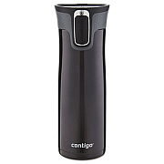 Contigo West Loop AUTOSEAL Travel Mug, 16 oz, Black, Stainless Steel (WLD100J01)