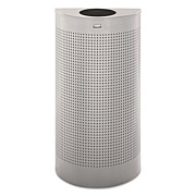 Rubbermaid Commercial Designer Line Silhouettes Waste Receptacle, 12 gal, Steel, Silver Metallic (SH12EPLSM)