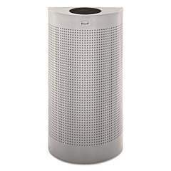 Rubbermaid Commercial Designer Line Silhouettes Waste Receptacle, 12 gal, Steel, Silver Metallic (SH12EPLSM)