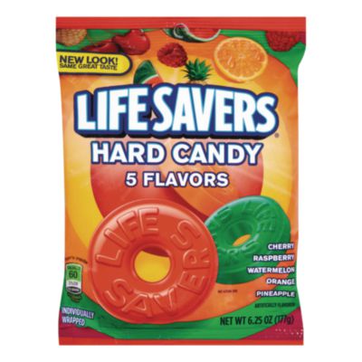 LifeSavers Hard Candy, Original Five Flavors, 6.25 oz Bag (88501)