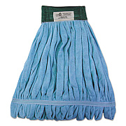 Boardwalk Microfiber Looped-End Wet Mop Heads, Large, Blue, 12/Carton (MWTLBCT)