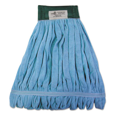 Boardwalk Microfiber Looped-End Wet Mop Heads, Large, Blue, 12/Carton (MWTLBCT)
