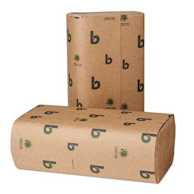 Boardwalk Green Multifold Towels, Natural White, 9.3 x 9.5, 250/Pack, 16 Packs/Carton (BWK10GREENB)