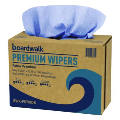 Boardwalk Hydrospun Wipers, 8.26 x 16.75, Blue, 100 Wipes/Box, 10 Boxes/Carton (P070IDB)